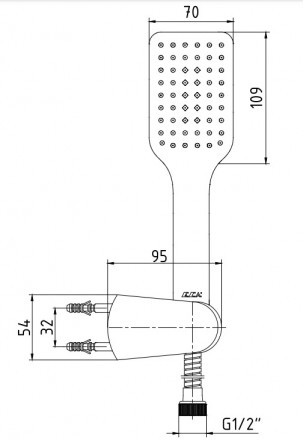 E.C.A Tiera 102117342C1EX Душевой гарнитур