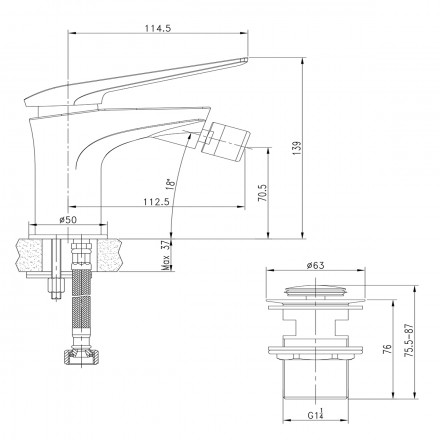 Lemark Allegro LM5908CW смеситель для биде