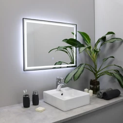 Fixsen Led FX-2080F Зеркало  с подсветкой  прямоугольное 80х60 см графит