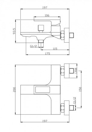 BelBagno LUCI LUC-VAS-CRM Смеситель для ванны