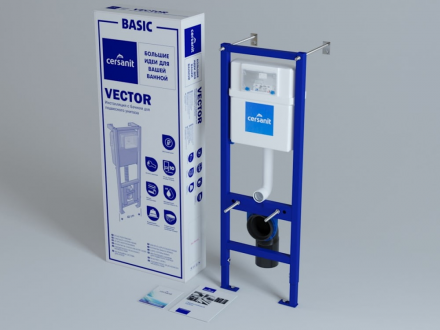 Cersanit Vector IN-MZ-VECTOR инсталляция для подвесного унитаза