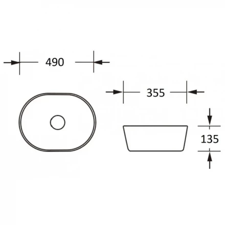 Milleau Boutique MU7100K-MG/EGG Раковина накладная 49x35.5x13.5 золото матовое/золото гланец