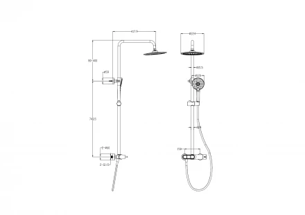 Wonzon &amp; Woghand Muse WW-A30653-MW Душевая система белый матовый