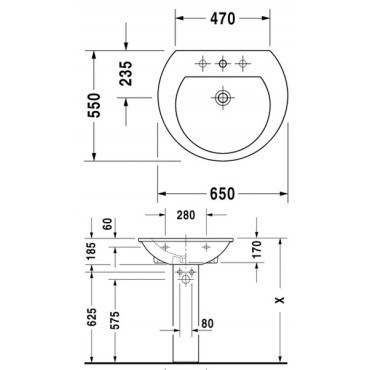 Duravit Darling New 2621650000 Раковина