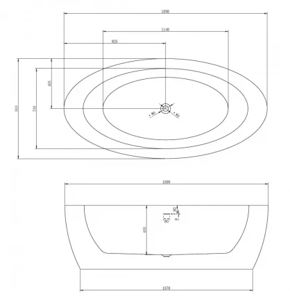 ABBER AB9206 акриловая ванна