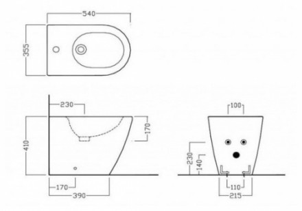 Hatria Fusion Y0U601 Биде напольное
