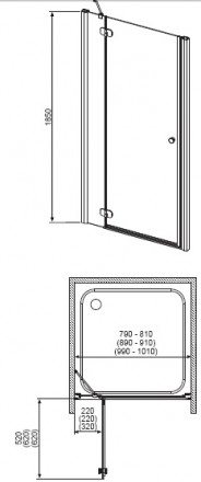 Radaway Torrenta DWJ 120R Душевая дверь стекло графит