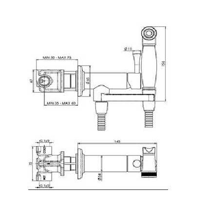 Nobili AV00610CR комплект гигиенического душа