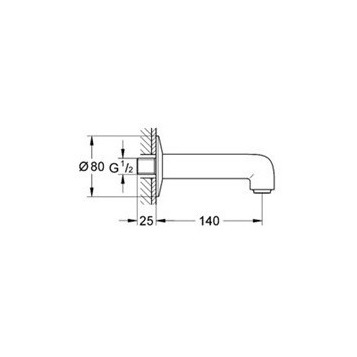 Grohe BauClassic 13258 000 Излив 14 см