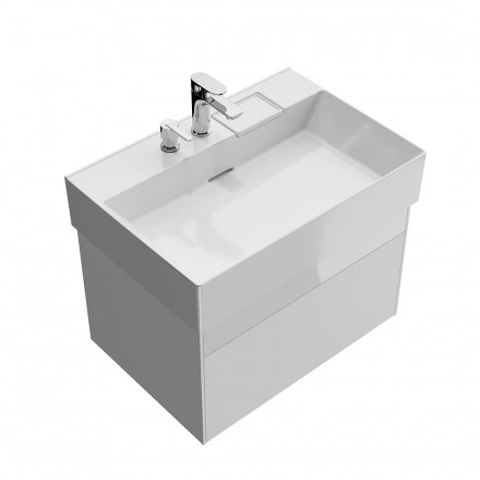 Kerama Marazzi 70 Logica тумба подвесная 2 ящика, белоснежный