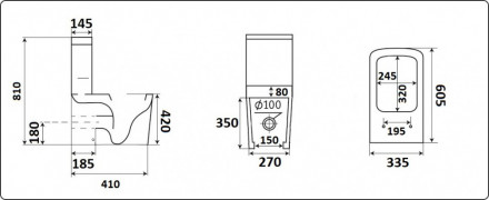 CeramaLux 2171MB Унитаз напольный