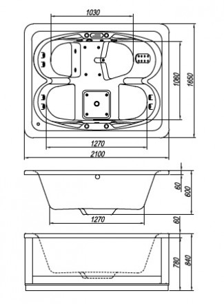 Kolpa San Manon Elite AIR 210x160 мини бассейн