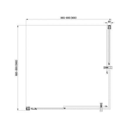 Aquanet Delta Cube NPE1142 Душевой угол 90x90