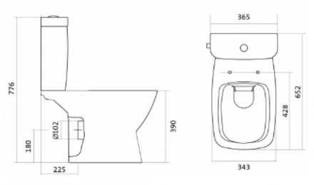 Santek Нео 1WH302418 унитаз-компакт безободковый с микролифтом
