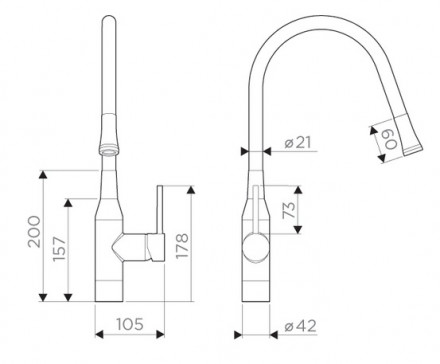 Omoikiri Yatomi-BN-R 4994248 смеситель для кухни